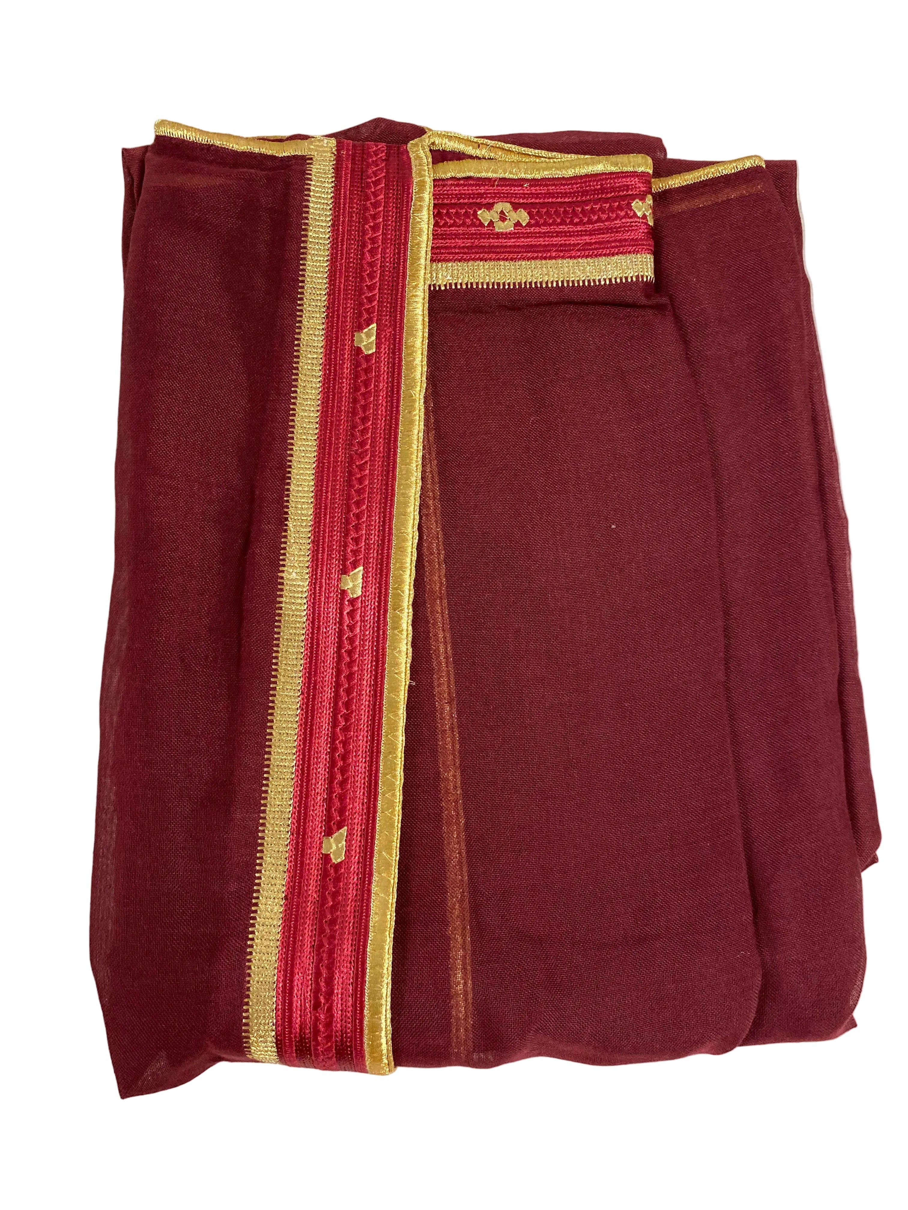 Bisht rouge bordeau