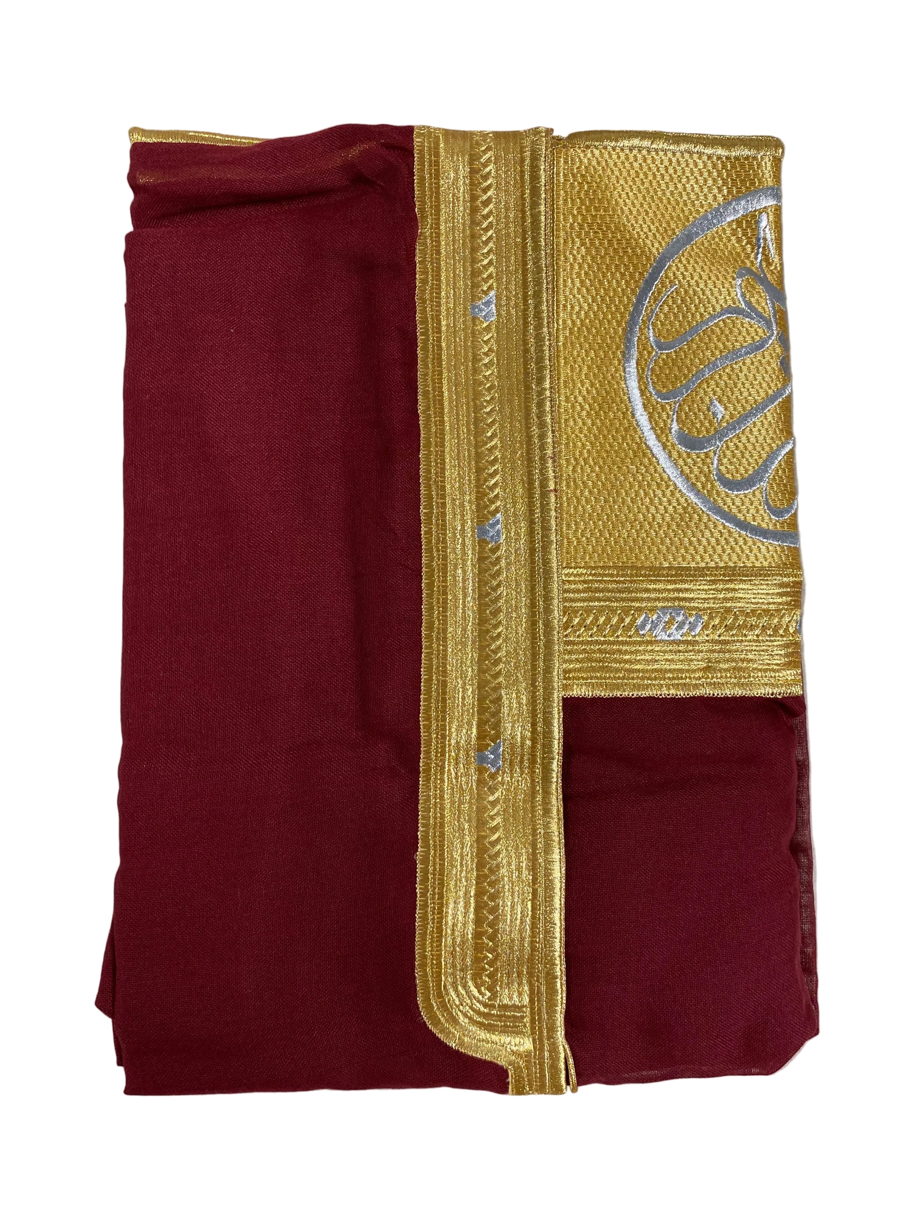 Bisht rouge bordeau avec Ecriture