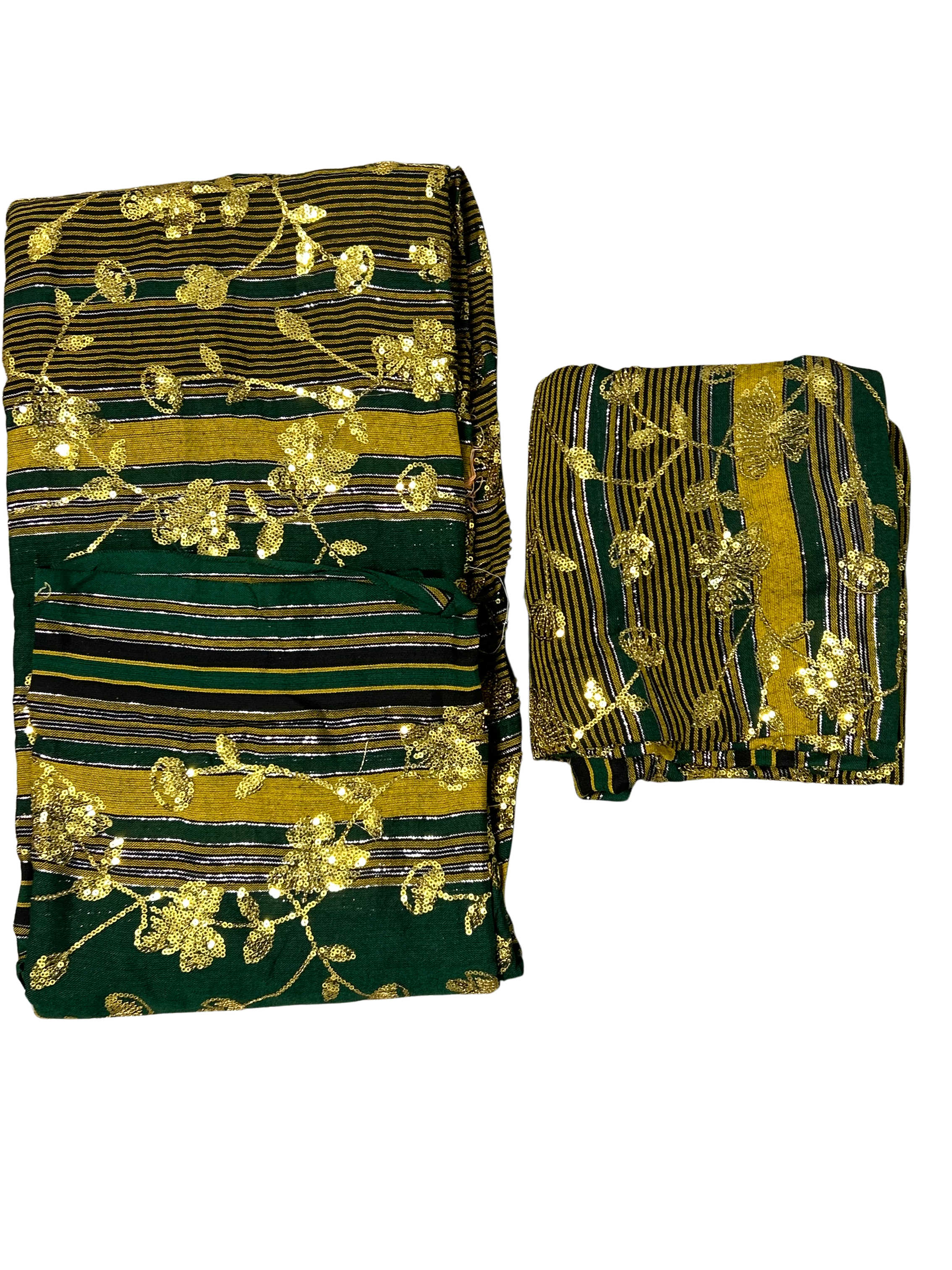 New sahare vert avec zari