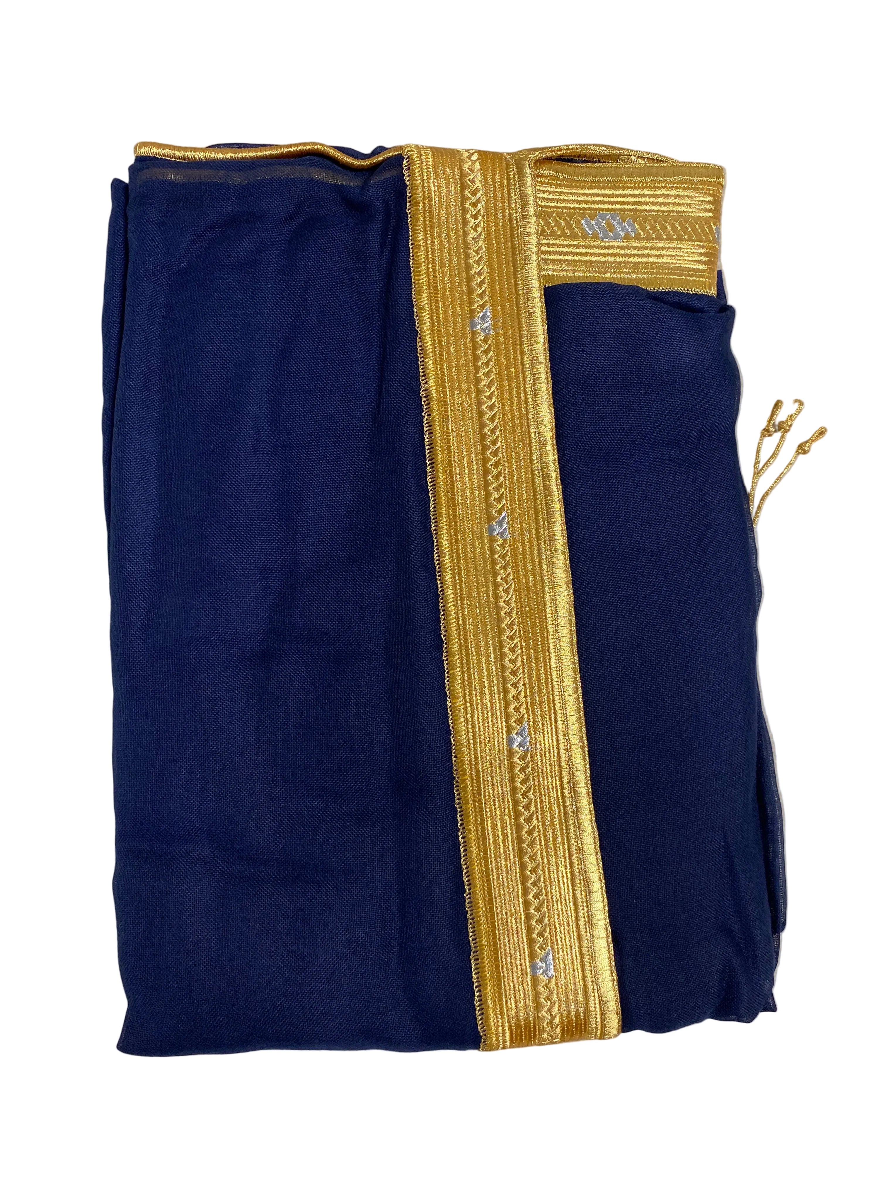 Bisht bleu et doré